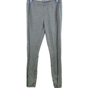 Womens S‎ RELAX by Lynn Ritchie Leggings Black Gray Polka Dots 29" Inseam New